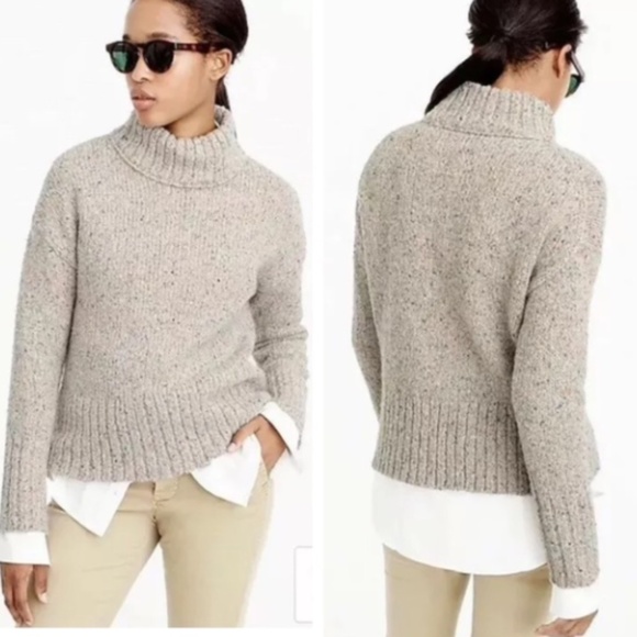 J. Crew Sweaters - J. Crew Mockneck Italian Merino Wool Blend Sweater
